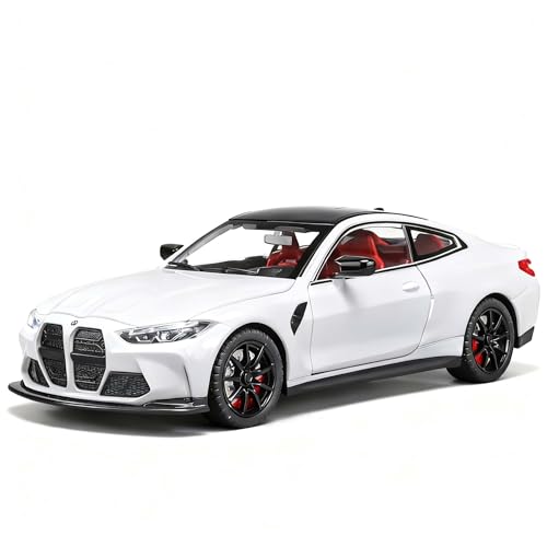 TGRCM-CZ 1/24 M4 Modellauto, Zinklegierung, Rückziehfahrzeuge, Modellauto mit Sound und Licht, für Sammler und Kinder, ab 3 Jahren, Geburtstagsgeschenk, Weiß