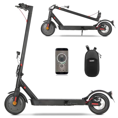 iScooter E Scooter mit Straßenzulassung 30-40 km Reichweite, Duales Bremssystem, 8,5-10 Zoll Elektroroller 20km/h, Elektro Scooter bis 120kg für mittlere und Lange Pendelstrecken
