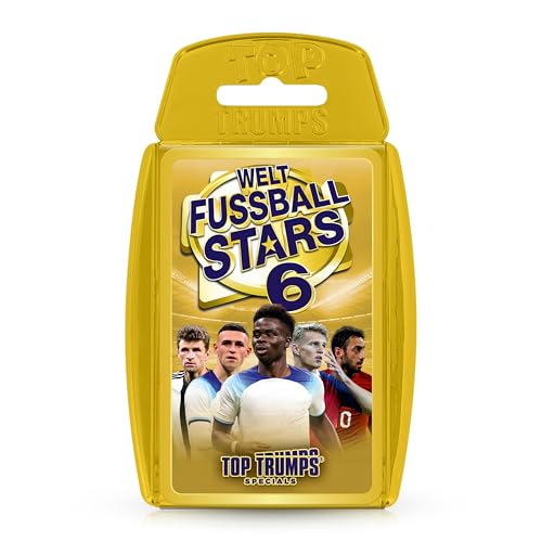 Top Trumps Wetfussballstars 6 Kartenspiel für Kinder - Klassisches WFS Lernkartenspiel für Fans von Fussball- 2+ Spieler ab 6+ Jahre - Deutsch