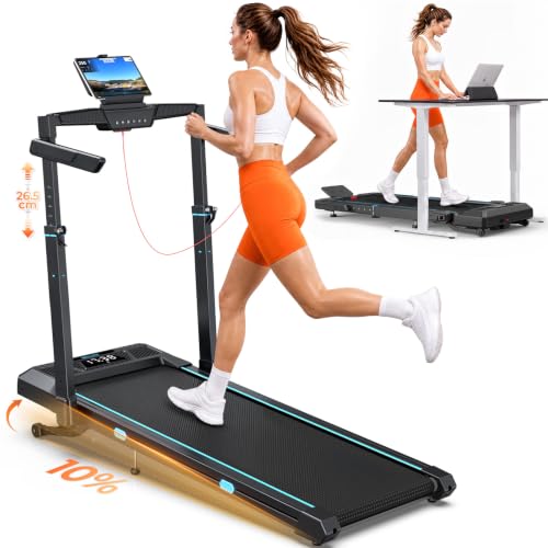 Cardirun Laufband für Zuhause Klappbar mit Automatischer Steigung, 14 KM/H