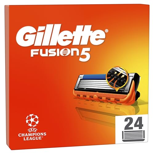 Gillette Fusion5 Rasierklingen, 24 ORIGINAL Ersatzklingen, Klingen für Herren mit Größerem Gleitstreifen für ein Sanftes Gleiten und 5 Klingen für eine Unglaublich Gründliche und Komfortable Rasur