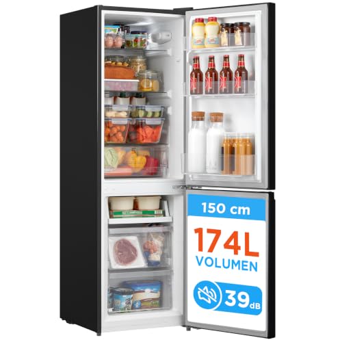 Comfee 174L Kühl-Gefrierkombination,150cm H,39dB, Low Frost,180° flipregal