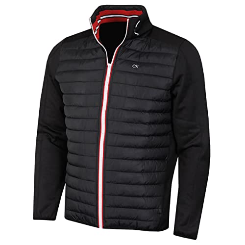 Calvin Klein Herren CK Hybrid Insulate Leichte Jacke - Schwarz/Rot - L