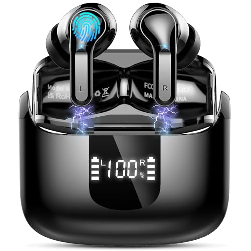 Ordtop Bluetooth 5.4 Kopfhörer in Ear Kopfhörer Kabellos, 6D-Stereo Earbuds