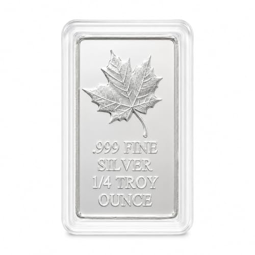 Silberbarren 1/4 oz Maple Leaf - Ahornblatt - 999 Silber Polierte Platte Kapsel