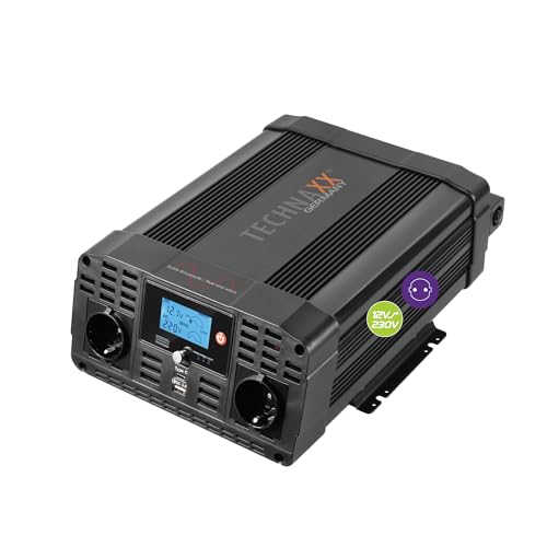 Technaxx Reiner Sinus Wechselrichter 12V auf 230V 2000W, Inverter, TÜV TE22