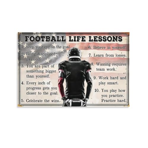 CYPGTBCK Motivierendes Poster auf Leinwand, Motiv: Fußballunterricht, Poster und Wandkunst, Bilddruck, modernes Familienschlafzimmer-Dekor-Poster, 40 x 60 cm