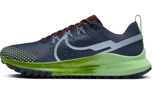Nike Herren React Pegasus Trail 4 Laufschuhe, Thunder Blue/Lt Armory Blue-Chlorophyll, 42.5 EU