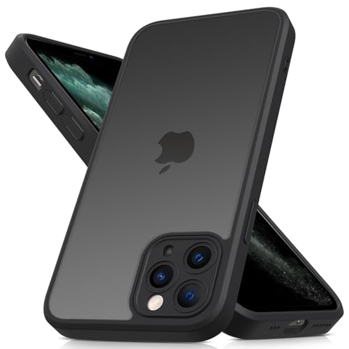 Mootobo für iPhone 11 Pro Max Hülle mit Kameraobjektiv, 10FT Military Grade Drop Protection Handyhülle mit Anti-Fingerprint Matte Back 6.5 Zoll - Black