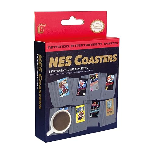Nintendo NES Cartridge Retro Untersetzer für Gamer - Offiziell Lizenzierte, Mit Donkey Kong, Zelda, Super Mario & Mehr Klassikern, Set aus 8