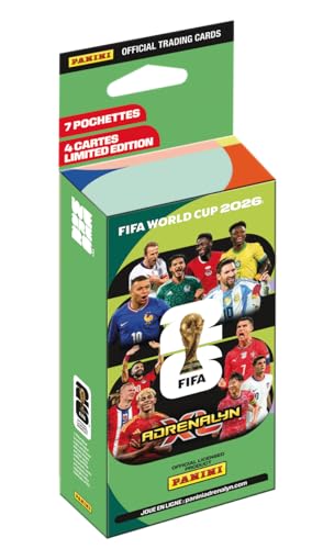 Panini FIFA Weltmeisterschaft 2026 Trading Cards Spiel Blister 7 Packungen + 4 Karten Limitierte Auflage