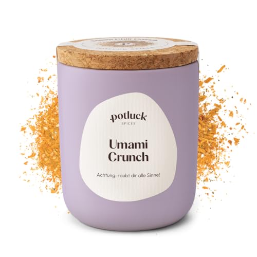 Potluck | Umami Crunch | Würzmischung im Keramiktopf | 75 g | Vegan, glutenfrei und mit natürlichen Inhaltsstoffen