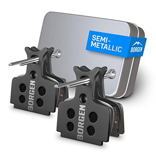 Borgen 2 Paar Bremsbeläge Fahrrad Scheibenbremse - Geeignet für The One, R1, RO, RX, T1, Cura - Semi-Metallic Kompatibel mit Formula Bremsbeläge