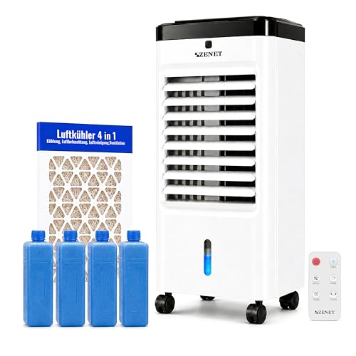 ZENET Luftkühler & Klimaanlage Mobil ohne Abluftschlauch 4-in-1 (3.5L, 65W)