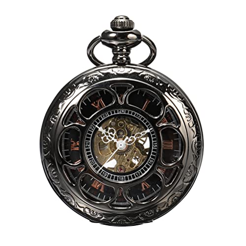 ShoppeWatch Taschenuhr mit Kette Herren | Taschenuhren für Herren | Mechanische Taschen Uhr Handaufzug | Steampunk Pocket Watch Perfekt Für Sammler PW19