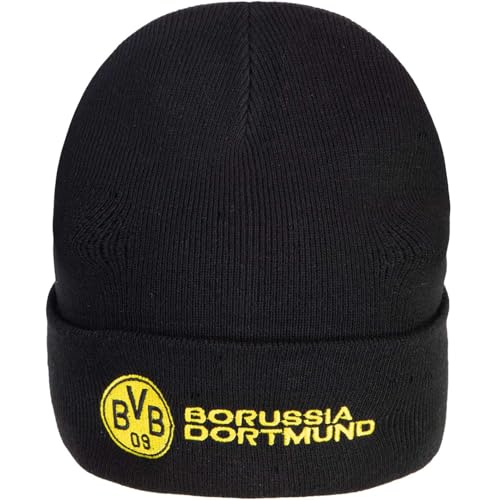 Dortmund Borussia Beanie Wintermütze (DE/NL/SE/PL, Alphanumerisch, Einheitsgröße, schwarz/gelb)