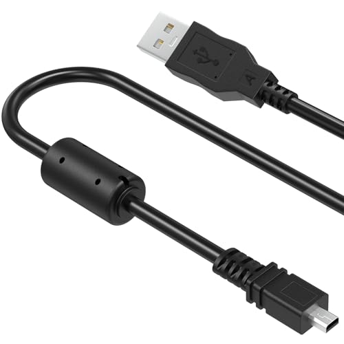 UC-E6 USB Kabel Kompatibel mit Nikon D5500 D5300 D5200 D5100 D7200 D3200 Datenkabel für Kamera Nikon Coolpix L340 L32 L22 A10 S3700 S6500 S6600 S6300 S6300 P510 P520 Ladekabel Ladegerät (1m)