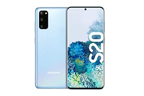Samsung Galaxy S20 5G Smartphone Bundle (15,83 cm) 128 GB interner Speicher, 12 GB RAM, Hybrid SIM, Android, ) inkl. 36 Monate Herstellergarantie [Exklusiv bei Amazon] Deutsche Version cloud blue