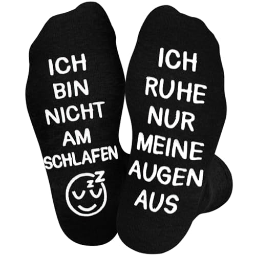 Kirodo Geschenke für Männer Lustige Socken Herren Lustige Weihnachtsgeschenke für Opa Männer Papa Männertag Weihnacht Geschenk für Weihnachten Valentinstag Geburtstag Vatertag (Augen Ausruhen)