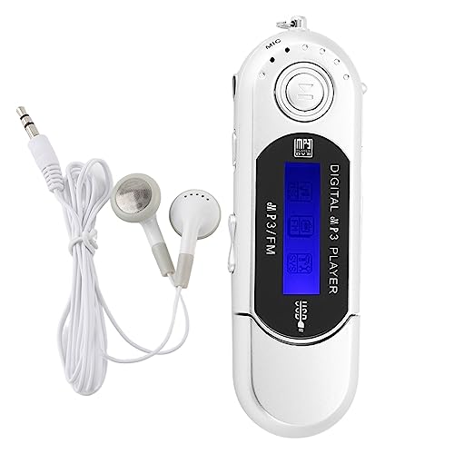 Tragbarer MP3-Musik-Player, USB-LCD-Bildschirm-Lautsprecher Stereo-FM-Radio MP3-Player-Unterstützung TF-Karte(Grau)
