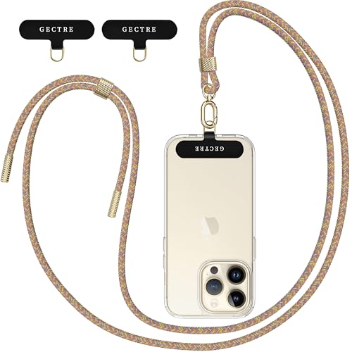 Gectre Handykette Universal, Geeignet für alle Smartphones, mit 2 Stück Universelles Patch , Handyband passend für alle Standard Handyhülle (Rainbow)