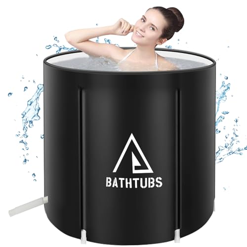Tragbare faltbare Badewanne, separates Familienbadezimmer, SPA-Wanne, Einweichen, Stehbadewanne für Duschkabine, effiziente Temperaturaufrechterhaltung, ideal für heißes Bad, Eisbad