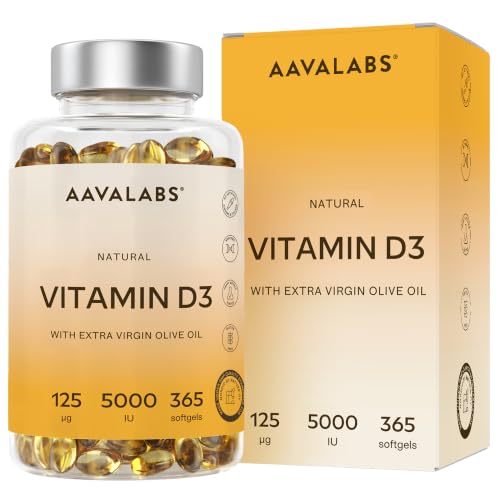 Vitamin D3 Hochdosiert Depot 5000 IU 365 Kapseln - Vitamin D3 5000 IE