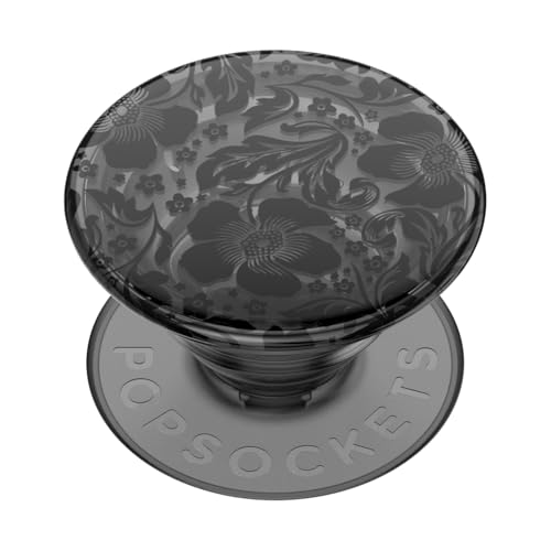 PopSockets Telefonhalter mit ausziehbarem Kickstand, Selbstklebender Griff - Schwarze Spitze