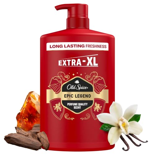 Old Spice Epic 3-in-1 Duschgel für Haar, Gesicht und Körper 1000 ml, langanhaltende Frische, Duft von Parfümqualität, Tiefenreinigung