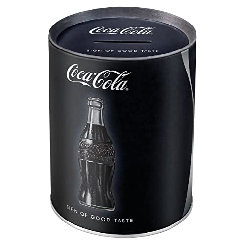 Nostalgic-Art Retro Spardose, 1 l, Coca-Cola – Sign of Good Taste – Geschenk-Idee für Coke-Fans, Original Lizenzprodukt (OLP), Sparschwein aus Metall, Vintage Blech-Sparbüchse