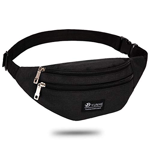 LEBEXY Bauchtasche Herren | Gürteltasche Damen | Hüfttasche Schwarz | Brusttasche Wasserdicht | Wasserdicht Laufgürtel | Handytasche Sport Geldgürtel Wandern