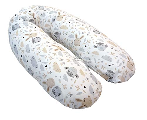 Emi&Sam Stillkissen 170cm Schwangerschaft Lagerungkissen Stillkissenbezug Ersatzbezug Bezug ((nur Bezug) 21. Waldfamilie)