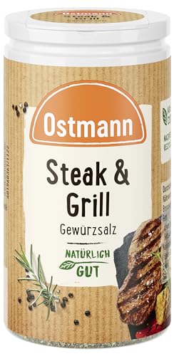 Ostmann Gewürze – Steak & Grill Gewürzsalz, leckeres Gewürzsalz zum Grillen & Anbraten von würzigen Steaks, ideal auch für Grillgerichte ohne Fleisch, 60 g