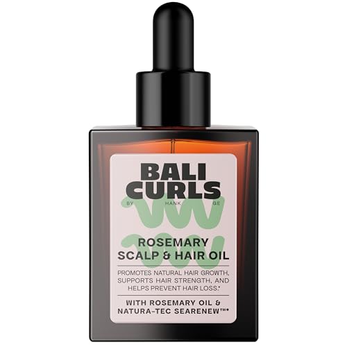 BALI CURLS Rosemary Grow Scalp & Hair Oil – Haaröl mit Rosmarin, Sapoteöl & Mikroalgen – Vegane Kopfhautpflege & Haaröl-Kur – Curly Methode geeignet – 50ml