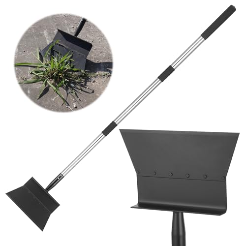 Zocipro Gartengeräte Unkraut Entferner Gerät, Multifunktionaler Gartenschaufel, Unkrautentferner, Schaufel Garten Geräte aus Manganstahl, Unkrautschaufel mit Stiel für Jäten,Reinigen,Pflanzen,Düngen
