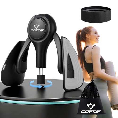 Oberschenkeltrainer, 15-70 lbs Beckenbodentrainer für Frau, Multifunktionaler Gesäßtrainer, Po Trainer mit Resistance Bands, Beinpresse für Zuhause, Beckenboden Trainingsgerät zum Formen (Black)