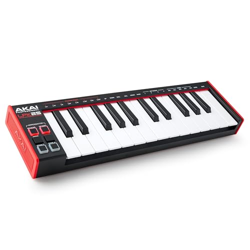 Akai Professional LPK25 - USB MIDI Keyboard Controller mit 25 Responsiven Synth-Tasten für Mac und PC, Arpeggiator und Musikproduktionssoftware