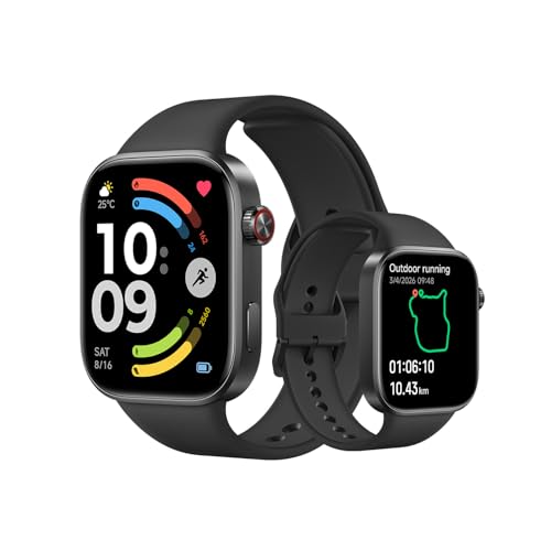 XIAOMI Redmi Watch 6, Smartwatch Damen, 24 Tage Akku, Schwarz