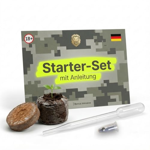 Starter-Set für Pflanzenanzucht – 1er Anzucht-Set mit Jiffy-Quelltablette, Pipette, Anleitung & Zubehör – Ideal für Indoor-Garten, Fensterbank & Mini-Gewächshaus | Bonus – Edition Americano – Don Grow