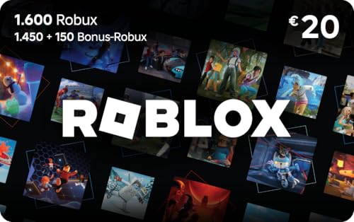 Digitale Roblox-Geschenkkarte – 1.600 Robux [enthält exklusiven virtuellen Artikel] [Online-Spielcode]