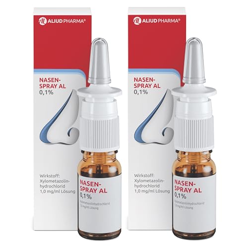 ALIUD PHARMA Nasenspray AL 0,1%, Lösung 2x 10 ml: Mit abschwellender Wirkung bei verstopfter Nase wegen Schnupfen