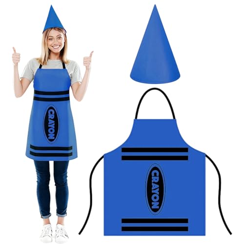 QINQINZIJIN Buntstiftschürze und lustige Zwergenhüte als Kostümset für Erwachsene