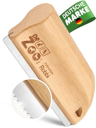 DR Zoo Pferdestriegel Robbi – Effektiver Striegel für den Fellwechsel von Pferden – Optimal für Kurzhaar, Unterfell und Pferdepflege – Ergonomische Bürste aus Edelstahl für müheloses Striegeln
