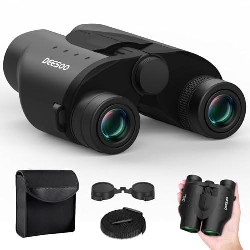Deesoo 25x32 Fernglas für Erwachsene und Kinder - Klein Kompakt Fernglas Leicht Ferngläser High Definition feldstecher mit klarer Sicht und einfachem Fokus für Safari Vogelbeobachtung Reisen Wandern