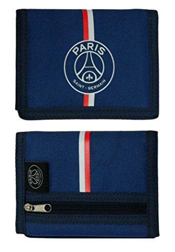 PSG Geldbörse, Blau, 13,5 x 9,5 x 2 cm, Klassisch, mit Klett- und Reißverschluss, Innenfächer für Karten und Bargeld