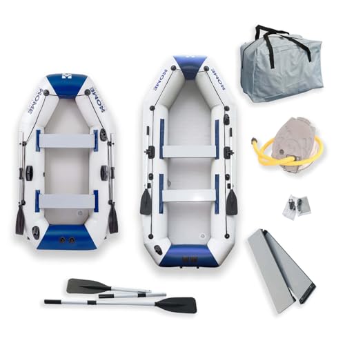 Home Deluxe - Schlauchboot Pike Small inkl. Motor - Material: strapazierfähiges PVC- Maße: LxB ca. 230 x 128 cm - für bis zu 3 Personen I Beiboot, Motorboot, Ruderboot