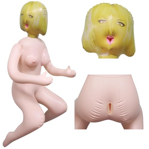 Sadodo Aufblasbare Frau 113 cm Sitzposition PVC Puppe für Männer