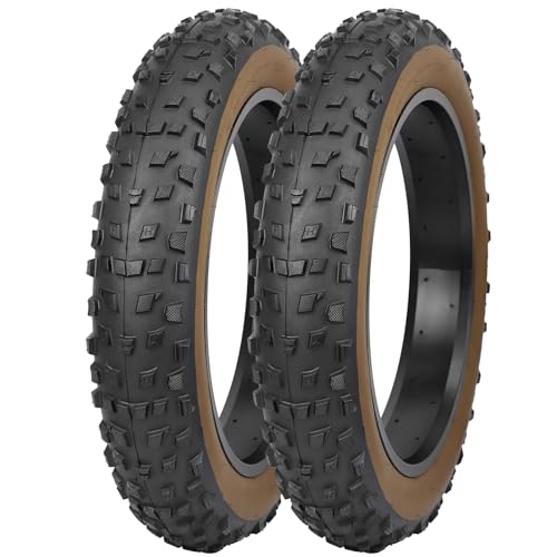 GRELiving 2er-Pack 20x4.0 Zoll Heavy Duty E-Bike Reifen Fat-Bike Reifen 98-406 20PSI Fahrradmantel Compatible Heavy Duty E-Bike 20x3.8 20x4.0
