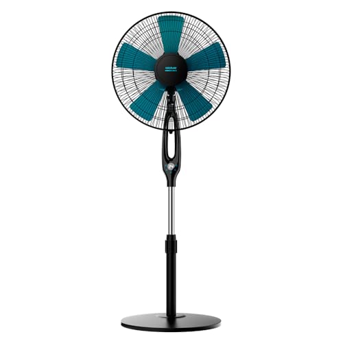 Cecotec Standventilator EnergySilence 560 Max Smart 45 W, 16 Zoll Durchmesser, 5 Flügel, 12-Stunden-Timer, LED-Bildschirm, Touch-Steuerung, 3 Geschwindigkeiten, Automatische Oszillation