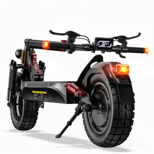 E Scooter mit Straßenzulassung,10 Zoll Elektroroller mit 12,5AH Batterie Max 70km/150km Reichweite,Duales Bremssystem Und Doppelte Stoßdämpfung, E Roller für Erwachsene Pendeln und Geländefahrten